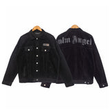 Palm Angels Jacket Angel Letter Corduroy Workwear Jacket Men 'S Jacket