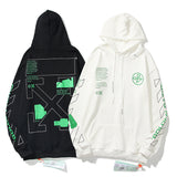 Pure Cotton Fluorescent Green Printed hoodie