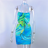 Women Rave Outfits Tops Sexy Suit Backless Miniskirt