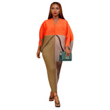 Nina Parker Graffiti Dress Batwing Sleeve Pleated Dress Reverse