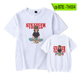 Hellfire Club Shirt Stranger Things Summer Print Pattern Casual round Neck Short Sleeves