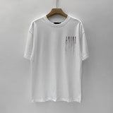 Amiri T Shirt Splash Ink Casual Hip Hop round Neck Short Sleeve T-shirt