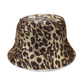 Leopard Fur Hat Autumn and Winter Fisherman Hat