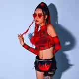 Women Rave Outfits Tops Sexy Performance Wear Jazz Stage Wear Women