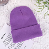 Men Winter Hats Solid Color Women's Autumn and Winter Hat