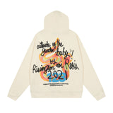 Rrr123 Hoodie Rainbow Snake Vintage Print Foam Hooded Sweater