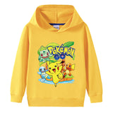 Children Pokemon Pikachu Hoodie Spring and Autumn Boys and Girls Cotton Hooded Sweater