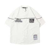Baggy Baseball Jersey Summer Embroidered Short Sleeve Baseball Uniform Loose Casual Shirt