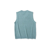 Men Sweater Vest Street Simplicity Sleeveless Knitted Vest Men's BF Idle Style Loose V-neck Sweater Vest Waistcoat