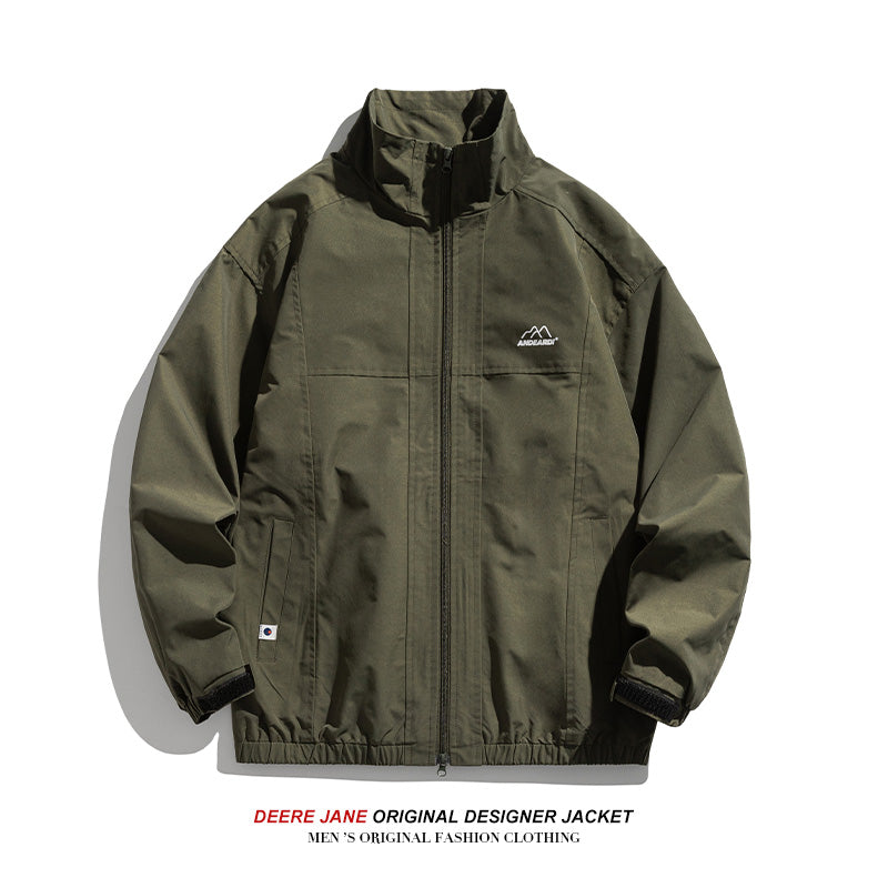 Men Jacket Spring Coat Men's Spring and Autumn Loose All-Matching Outdoor Casual Jacket