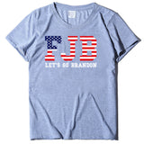 Let's Go Brandon T Shirt Top Women's Letter Print Short-Sleeve T-shirt Women