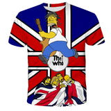 Homer Simpson Shirt Summer Men's and Women's T-shirt Short Sleeve
