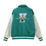 Mens Fall Outfits Retro Street Embroidered Baseball Uniform Coat Men's and Women's Loose Couple Jacket