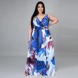 Nina Parker plus Size Dresses Sexy Strap Beach Chiffon Dress