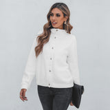 Women Fall Outfits Turtleneck Jacket Women Autumn and Winter Loose-Fitting Short Coat