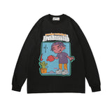 Mens Fall Outfits Paisley Love Cow Puff Print Long Sleeve T-shirt Men and Women Autumn Couple's Tops