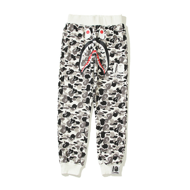WGM Closing Ink Camouflage Casual Trousers Terry Ankle Banded Pants Men