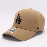 Dodgers and Yankees Baseball Cap 47brand Baseball Hat Men's Embroidered La Peaked Cap Khaki Casual Hat