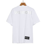We11 Done T Shirts Graffiti Letters Badge Printed Oversize Loose Men and Women Same Style