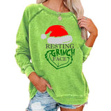 Grinch Hoodie Grinch Stole Christmas round Neck Sweater for Women