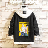 Comic Denim Jacket Men's and Women's Clothing Hooded Sweater Denim Jacket