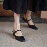 Flat Dress Sandals Summer Low Heel Square Toe Casual Sandals for Women