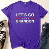 Let'S Go Brandon T Shirt English Letter Pattern Short Sleeve T-Shirt