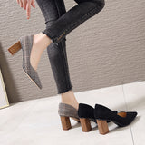 Nude Strappy Block Heels