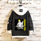 Comic Denim Jacket Men's and Women's Clothing Hooded Sweater Denim Jacket