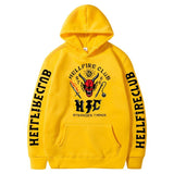 Stranger Things Hellfire Club Hoodie Print Pattern Hoodie Fleece-Lined