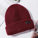 Mens Winter Hats Men's Hat Autumn and Winter Casual Knitted Hat Warm Pullover Cap