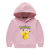 Children Pokemon Pikachu Hoodie Pikachu Children Hooded Sweater Winter