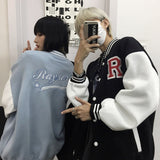 Baby Blue Varsity Jacket Winter Loose Jacket Casual Jacket for Male and Female Students
