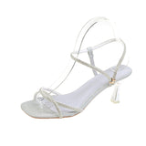 Nude Block Heel Peep Toe Sandals