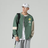 Blue Varsity Jacket Spring and Autumn Coat Youth Student Jacket Men's Autumn Wear Baseball Uniform