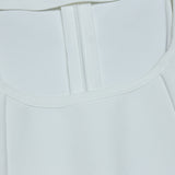 Winter Formal Dresses High Slit Hollow out Long Sleeve Bandage Dress