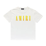 Amiri T Shirt Gradient Letter Flower Casual Short Sleeve T-shirt