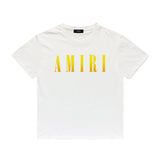 Amiri T Shirt Gradient Letter Flower Casual Hip Hop Short Sleeve T-shirt