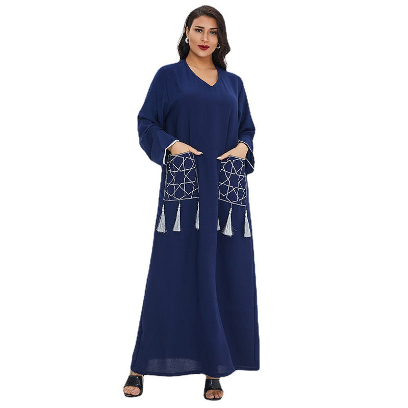 Muslim Women Stylish Kashibo Abaya Muslim Ladies Long Gown Islamic Clothing Jilbab Jalabiya Summer Casual Dress