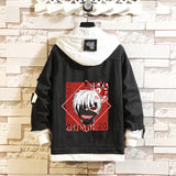 Comic Denim Jacket Men and Women Fashion Fall Winter Cowboy Sweater Coat Top
