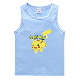 Children Pokemon Pikachu T Shirt Sweat-Absorbent Cotton Vest
