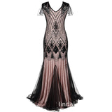 1920S Dress Vintage Sequin Formal Dress Women's Dress Banquet Fishtail