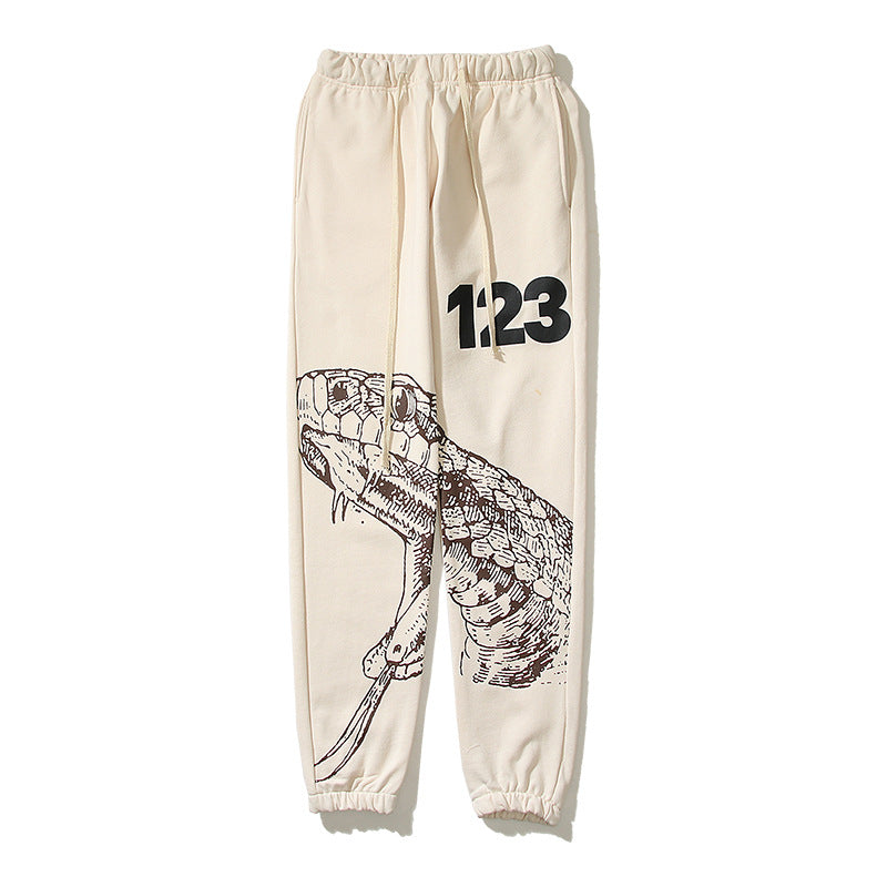 Kanye West Sunday Service Pant Sketch Vintage Embroidered Loose Trousers