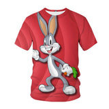 Bugs Bunny Shirt Summer Crew Neck T-shirt Short Sleeves