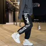 Men Pants Spring Men's Casual Loose Printed Student Sports