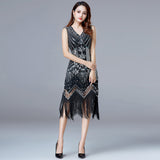 1920S Dress Sequined Tassel Dress Vintage Banquet Evening Dress