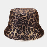 Leopard Fur Hat Autumn and Winter Fisherman Hat
