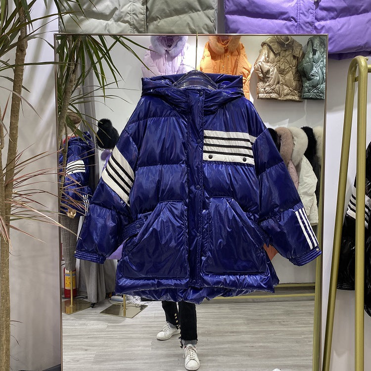 Women Winter Coats Puffer Jacket Down Coat Fall Winter Hooded Down Jacket Female Loose White Duck Down Coat