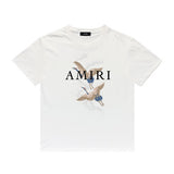 Amiri T Shirt Casual Hip Hop round Neck Short Sleeve T-shirt