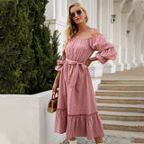 Gingham Dress Women's Summer Sexy Bow Dress Women